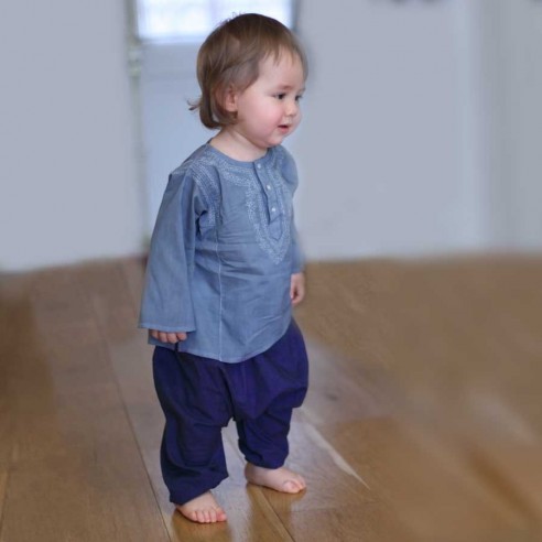 Sarouel en voile de coton pour bébé - SAROUELS ET PANTALONS - Tortue de Mer