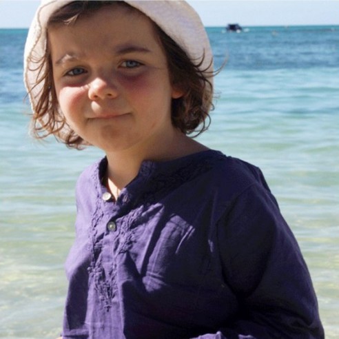 Tunique enfant broderies fleurs - TUNIQUES - Tortue de Mer