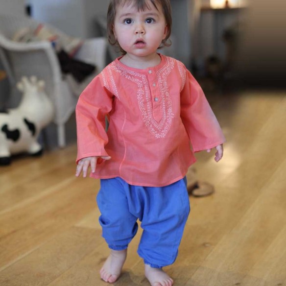 Sarouel en voile de coton pour bébé - SAROUELS ET PANTALONS - Tortue de Mer