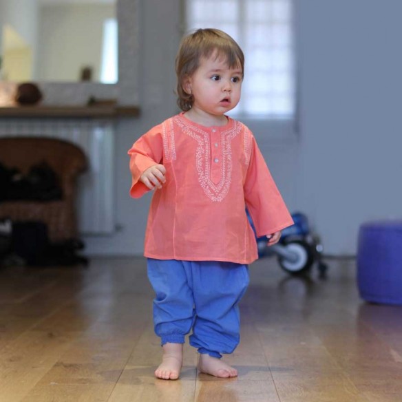 Sarouel en voile de coton pour bébé - SAROUELS ET PANTALONS - Tortue de Mer