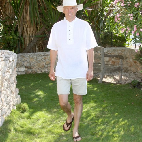 Chemise col Mao - 4 boutons - HOMMES - Tortue de Mer