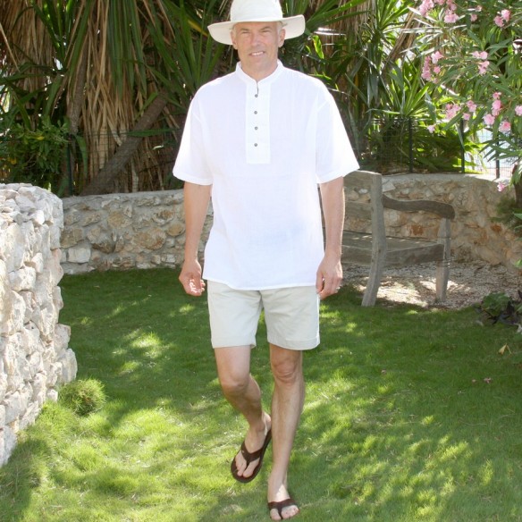 Chemise col Mao - 4 boutons - HOMMES - Tortue de Mer