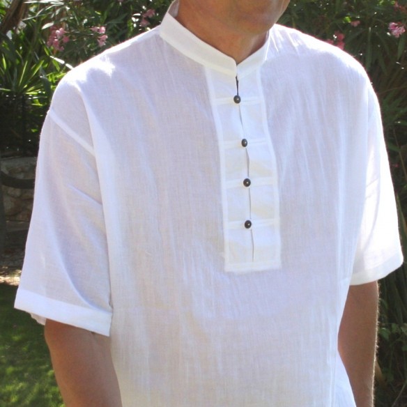 Chemise col Mao - 4 boutons - HOMMES - Tortue de Mer