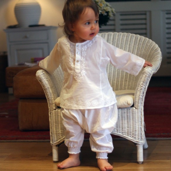 Flower embroidered kaftan - KAFTANS & TUNICS - Tortue de Mer