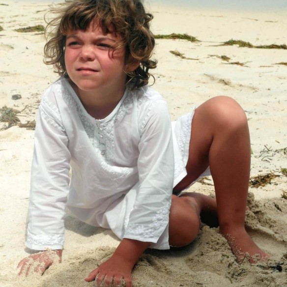 Tunique brodée longue pour enfant - TUNIQUES - Tortue de Mer
