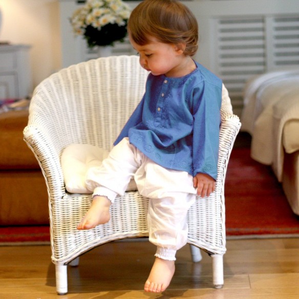 Tunique bébé broderies fleurs - TUNIQUES - Tortue de Mer